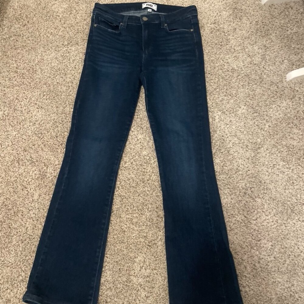 PAIGE Women’s Bootcut Jeans Size 28 Dark Wash 28” Inseam Premium Denim